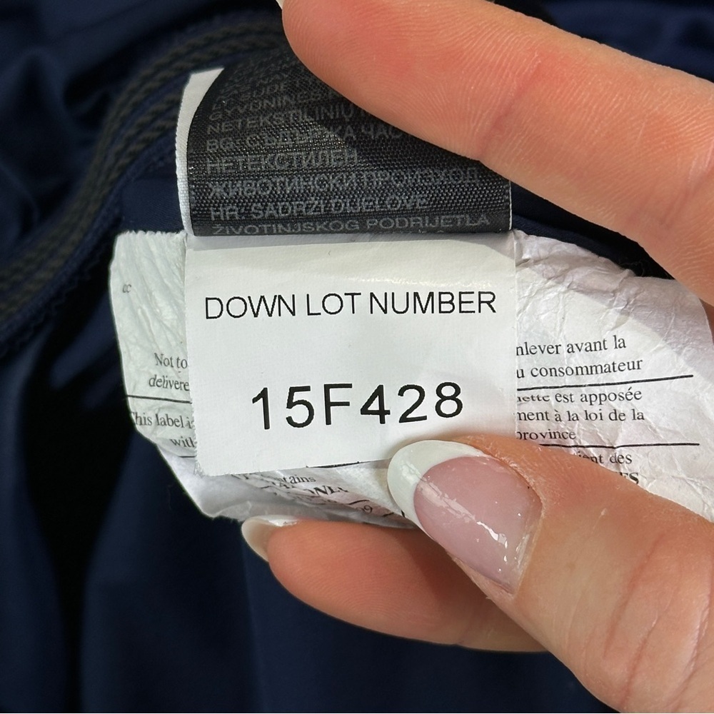 Marmot Men’s 700 Fill Down Jacket Hooded Winter Blue White Medium - Picture 12 of 16
